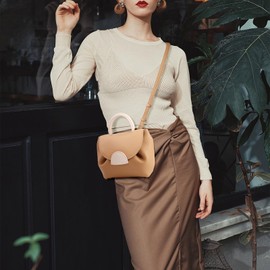 Women's Top-Handle Handbags,Top Handle Bag,Designer Bags for Women,Luxury Handbags,Mini Faux Leather Shoulder Bag, Triple-color