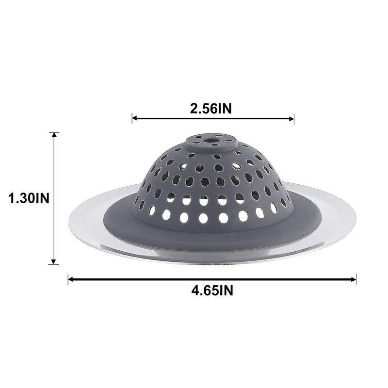 Miibox Silicone Kitchen Sink Drains Strainer, Wide Rim 4.65" Diameter