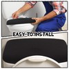 Hoolerry 4 Pcs Toilet Tank Lid Cover Universal Back of