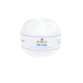 DMC Petra Yarn, 100% Cotton, White (B5200), Size 5