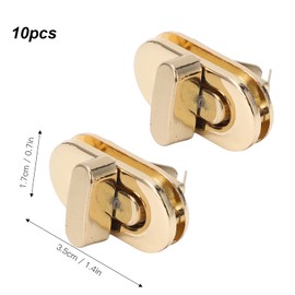10 Uds. Hebilla de Bloqueo de Hardware de Diseño Clásico para Carteras Artesanales de Cuero DIY, Accesorios de Hardware para Bolsos