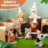 Motionchic 20 Pcs Safari Mini Jungle Animal Plush Toys Stuffed