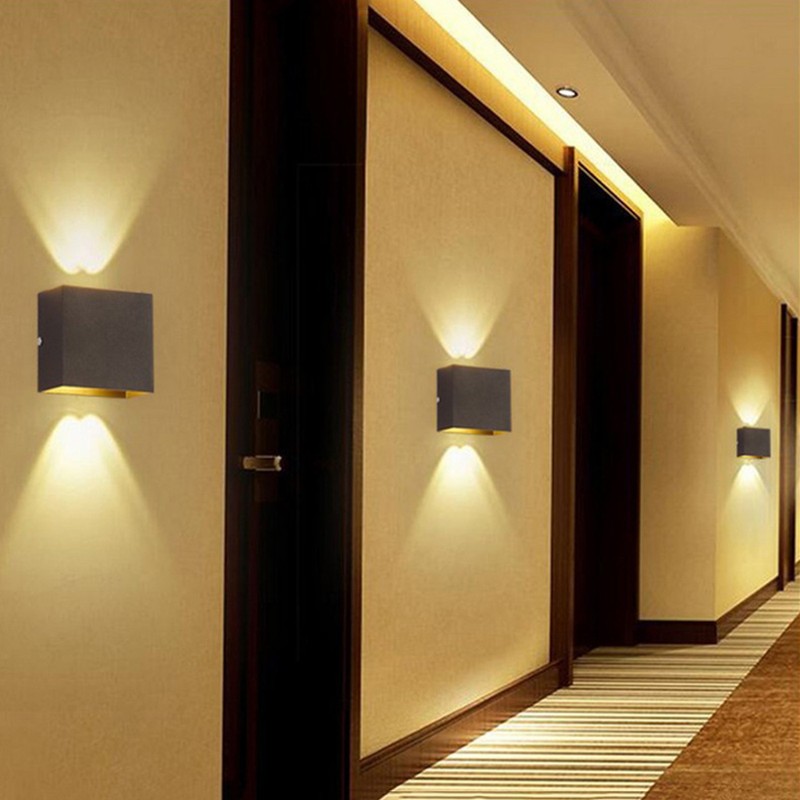 LED Wall Lamp Modern Hallway Wall Lights 6W 6500K Up