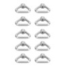 10pcs Silver Screw Nut 304 Stainless Steel Triangle Ring Nut