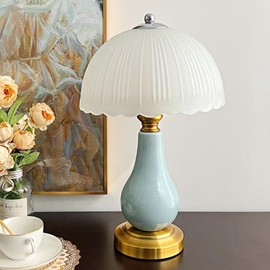 Guvuon Large Vintage Table Lamp for Bedroom Nightstand, 3-Color Adjustable Dimmable Desk Lamp with Touch Switch Ideal for Living Room, Office, Reading