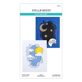 Spellbinders Tunnel Clouds Etched Dies, Metal