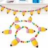 Back to School Classroom Garland Felt Pencil Pom Pom Hanging