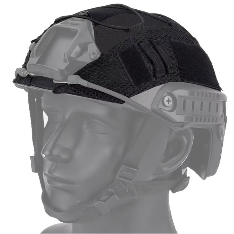 Black Tactical Fast Helmet Cover for Airsoft Combat Helmets MH/BJ/PJ