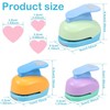 Walquicks 3pcs Paper Shape Handmade Puncher, 6mm 25mm 38mm Heart