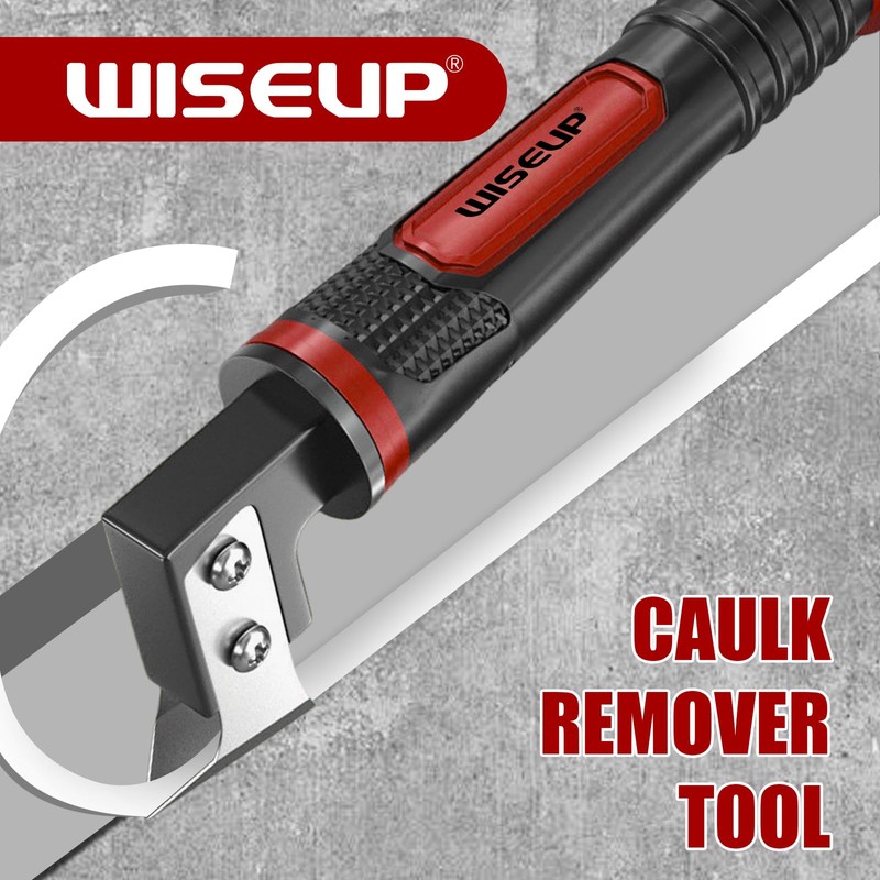 WISEUP Caulking Tool，6 in 1 Caulk Remover Tool with Grout