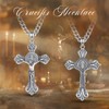 Vito 925 Sterling Silver Saint Benedict Crucifix Necklace for Women