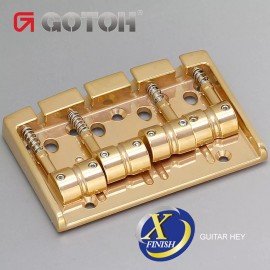 GOTOH NEW Gotoh 404SJ-4 4-String Bass Bridge MULTI TONAL Steel Saddles X-FINISH-GOLD