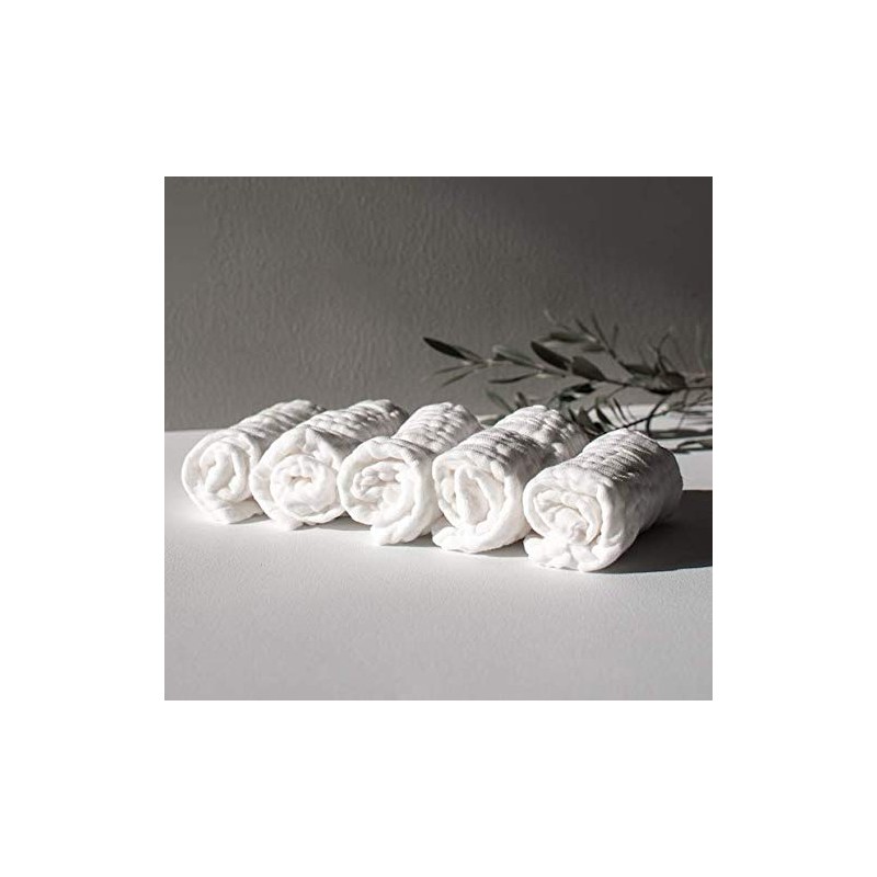 Toalla Facial 100% Algodón Paquete de 5 Piezas