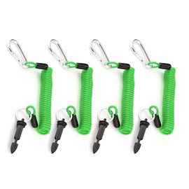 lasuroa 4pcs Trailer Breakaway Cables, 6ft Heavy Duty High Rebound Spring Wire Cable with Pin Safety Breakaway Switch for RV Trailer Emergency Camper (Green)