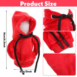 Grevosea Gear Shift Hoodie, Universal Car Shift Knob Cover Gear Shift Cover Shift Knob Hoodie Car Decor Cute Car Accessories for Women Auto Interior Accessories Fit Most Cars (Red)