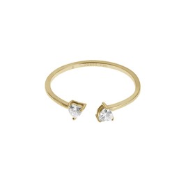 FOSSIL Sadie Tokens Of Affection Toi Et Moi JF04359710 Women's Ring Gold Stainless Steel, Stainless Steel, No Gemstone