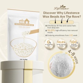 Lifestance 1LB Hair Removal Hard Wax Beans for Home Easy Use Body Bikini Area Face Wax Beads Fast Melting Waxing Hard WaxFragrance: ALOE