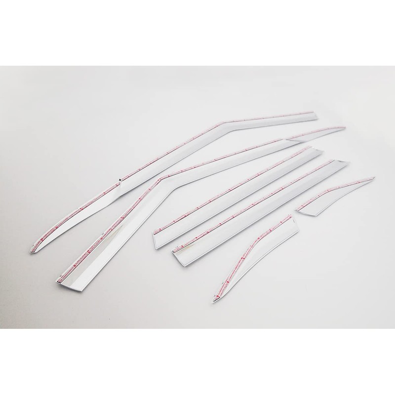 AUTOCLOVER Tape-On Rain Guards Window Visors 6 Pcs Set for