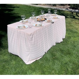 The Folding Table Cloth 6 Foot Blush 30x72x29…