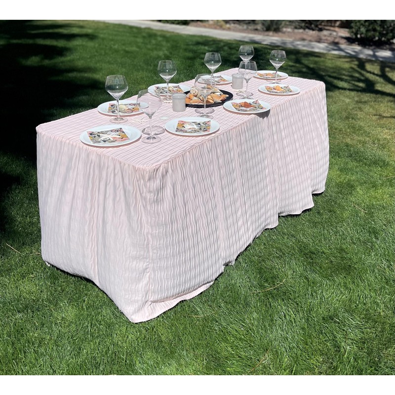 The Folding Table Cloth 6 Foot Blush 30x72x29…
