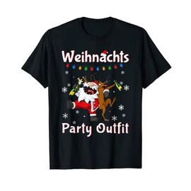 Funny Christmas Outfit Women's Men's Christmas Party T-Shirt, black, s