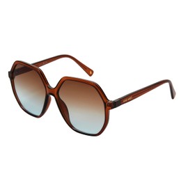 Nine West Women's Nina Sunglasses GEO, Brown, 56mm