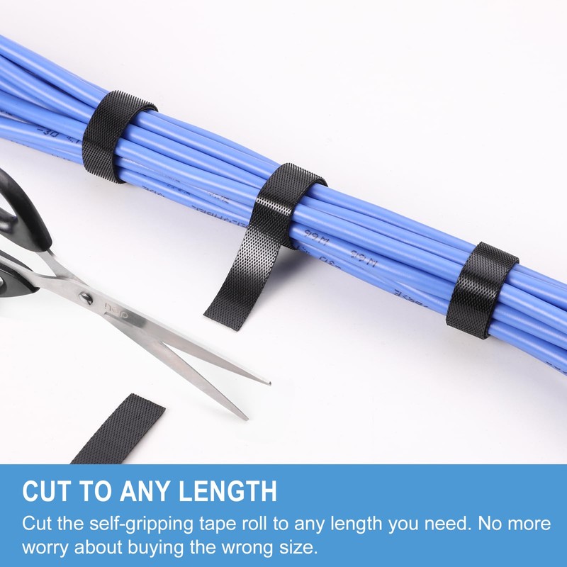 1/2in x 1,000ft Hook and Loop Roll | Double-Sided Strips,