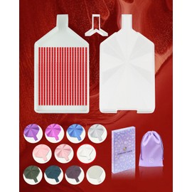 Silky Diamond Painting Tray with Lid, Diamond Painting Accessories, Diamond Art Tray with Prismatic Shine Lid, Diamond Art Accessories and Tools for 5D Diamond Painting Beads, Silky Pearl