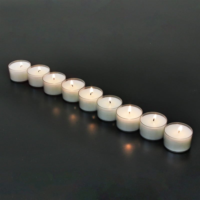 Stonebriar 48 Count White Unscented Smokeless Long Burning Clear Cup