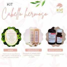 Rosé naturals Kit Cabello Hermoso (crecimiento, Nutrición, Hidratación)