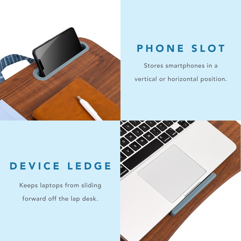 LAPGEAR Designer Lap Desk with Phone Holder and Device Ledge
