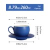 BEOZINZ Ceramic Coffee Cup with Saucer 8.8 Oz Cafe Cup