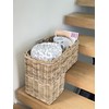 KOUBOO Rattan Kobo Stair Step Basket with Folding Handle, Collect,