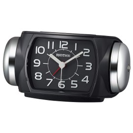 RHYTHM 8RA647SR02 Alarm Clock, Loud Bell Sound, Alarm, Backlight, Continuous Second Hand