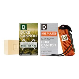 Paquete Jabones Barra Estropajo Táctico Duke Cannon Jabón Pino Recién Cortado Big Brick Bolsa Grado Militar Mango Paracord Triple Fresado