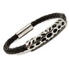 Equilibrium Mens Filigree Leather Bracelet One Only