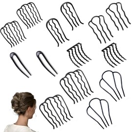 Pack of 14 French Hair Pin French Hair Pin Hair Combs for Inserting Combs for Hair Insert Comb Suitable for Fine Hair, Thick Long Hair, Suitable for Women