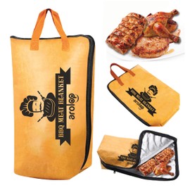 BBQ Blanket for Resting Meat, 5 Layer Reusable Insulated Meat Resting Bag, Grill Smoker Essential for Brisket/Steak/Beef/Turkey, Heat Retention and BBQ Meat Blanket