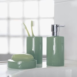 Spirella Seifenspender Tube | mit Pumpe | Flüssigseifen-Spender | Porzellan | 300ml | Langliebig und Robust | Weiß