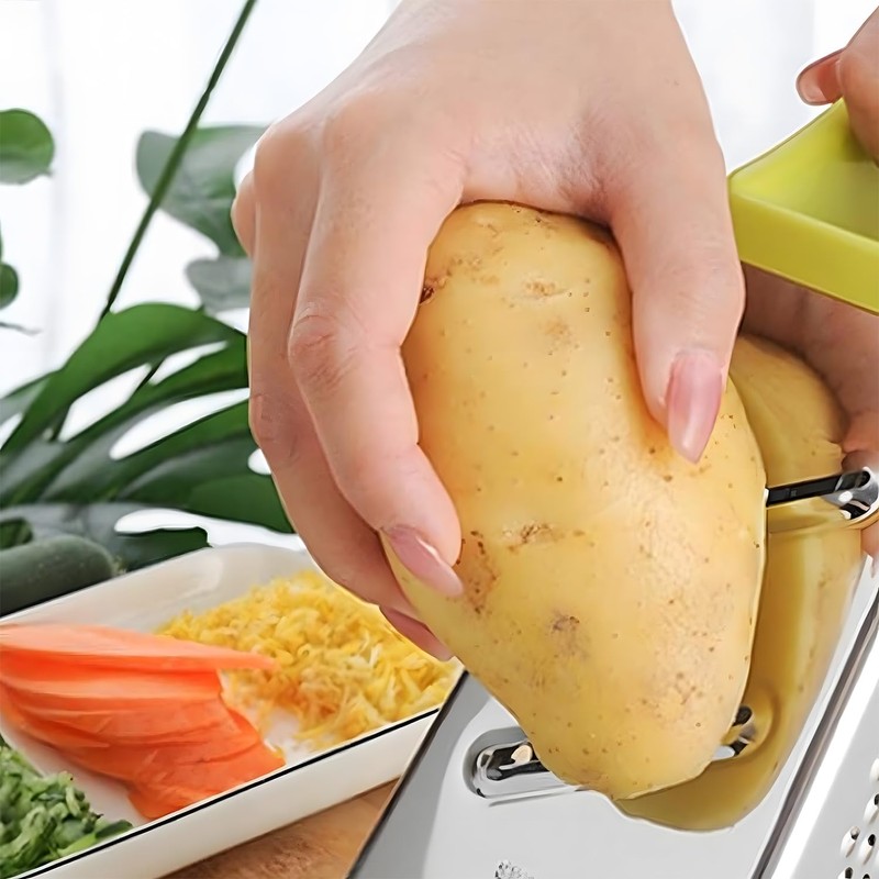 Wintem Stainless Steel 4 Sided Cheese Grater with Handy Dosing