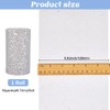 CABODYALS 50 Yards 5.9 Inch Silver Tulle Roll Sparkle Sequins