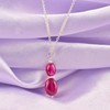 Red Ruby Crystals Pendant Necklace, Plain Nuggets Beads Gemstone, Energy