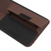 X AUTOHAUX Brown Universal Car Sun Visor Organizer Sunglasses Case