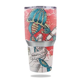 MightySkins Skin Compatible with Ozark Trail 30 oz Tumbler - Red Grasp | Protective, Durable, and Unique Vinyl Decal wrap Cover | Easy to Apply, Remove, and Change Styles | Made in The USA