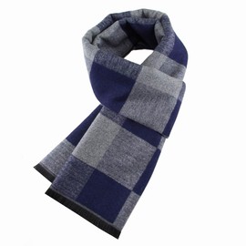 Ueither Men's Soft Warm Autumn and Winter Scarf Comfortable Elegant Tartan Scarves, Color 45