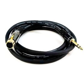 Monoprice 104769 6-Feet Premier Series XLR Female to 1/4-Inch TRS Male 16AWG Cable