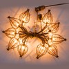 Outdoor Decorative String Lights, Beaded Copper Wire Teardrop Lantern String