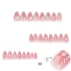POKENGDA Almond Press on Nails Design,Nail glue included,Cute Acrylic Medium