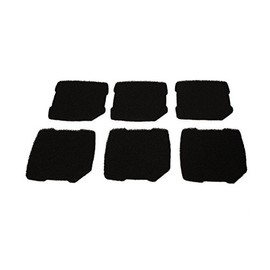 LTWHOME Activated Carbon Filter Sponge Suitable for Eheim Professional 3 250, 350, 600/2071, 2073, 2074, 2075 (Pack of 6)