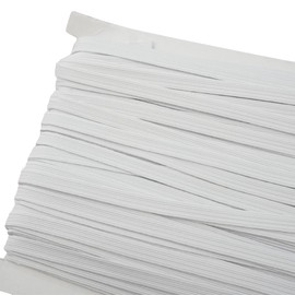 Trimming Shop Sewing Elastic Cord Spool Thread, Smooth Surface Elastic Band for Clothing, Knitting, DIY Projects, Jewellery Making, 12 mm Wide - White, 10 Metres